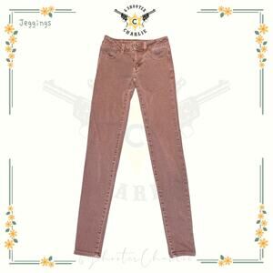 American Eagle Outfitters Jegging Super Stretch Womens Size 00 Mauve Denim